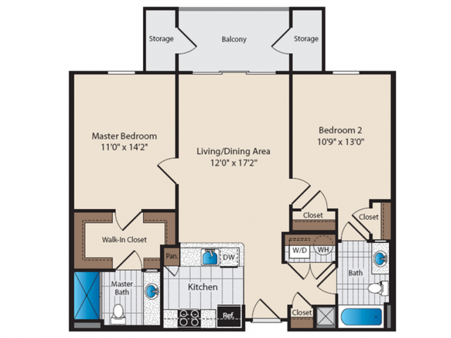 C1 Kimbell Two Bedroom Two Bathroom